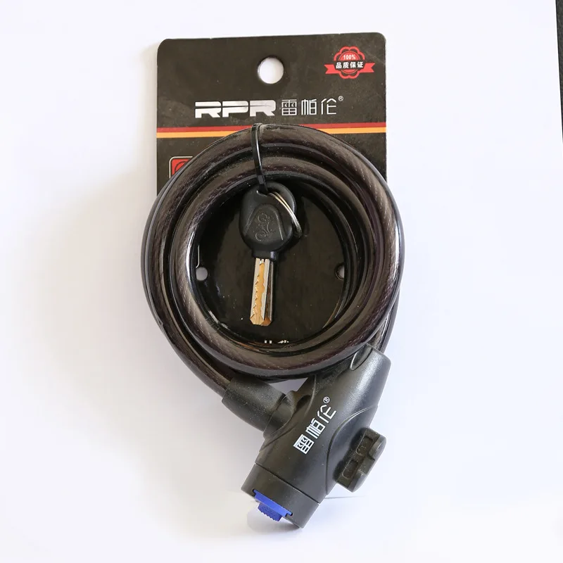 Hot Sale 1.1m Anti-Theft Bike Bicycle Lock Stainless Steel Cable Coil For Motorcycle Cycle MTB Bike Security Lock with 2 Key