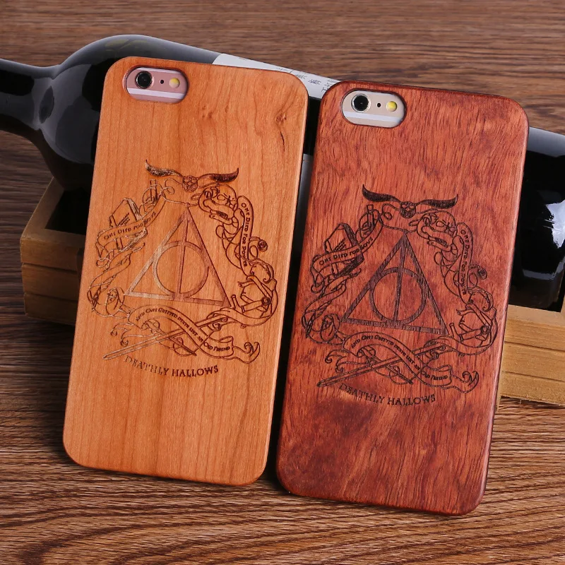 Wholesale Natural Solid wood Cell Phone Case Cover For Iphone/Samsung Pro rosewood TPU side protective wooden shell cover