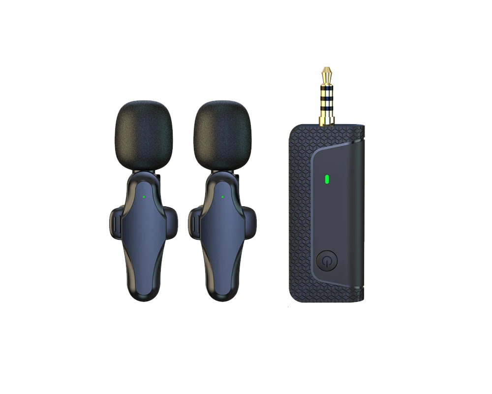 2023 newest model k35 pro wireless mic camera 3.5mm jack Wireless Lavalier Microphone for camera mobile phone speaker teacher