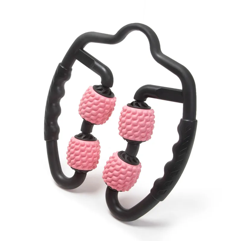 Anti Cellulite Handheld Hand Leg Foot body Muscle Mini pink Massage Roller Stick for body building