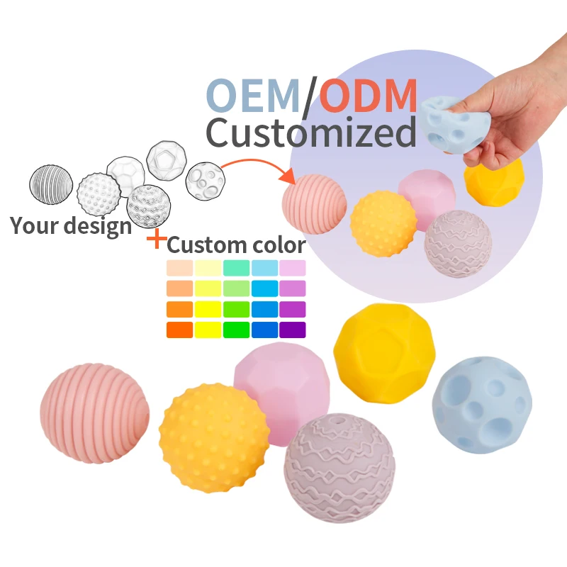 Multi Soft Gift Pack textured sensory ball set baby bath toys for Baby Squeeze Water 6 to 12 Months kids Toddlers Training