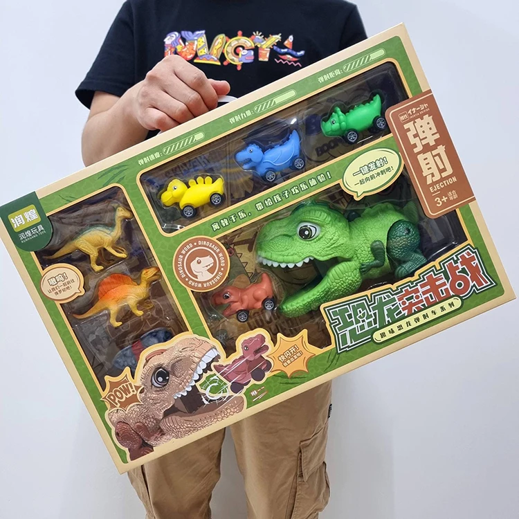 Customized Durable Animal 52cm Child Educational Toys Inertial Dinosaur Catapult Car Eject Chariot Toys