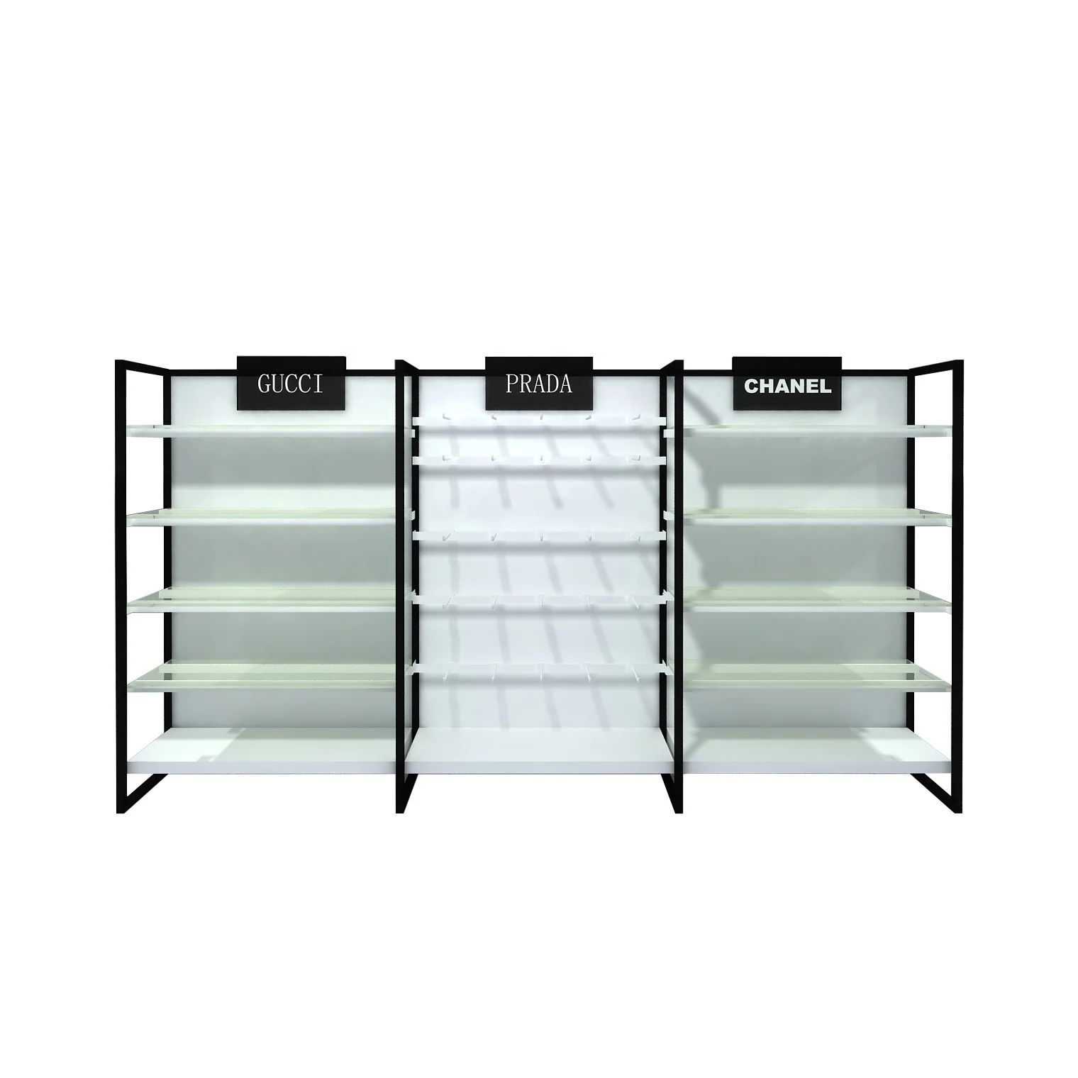 Двухсторонняя Металлическая Витрина для магазина косметики, торговых центров, 5-й пол, подходит для любого места WD