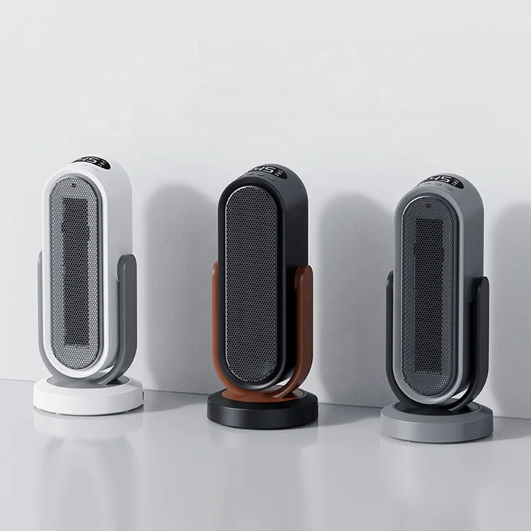 Smart Home Portable High Power Vertical Remote Control Shaking Head Eco Timing Ptc Fan Electrical Heater