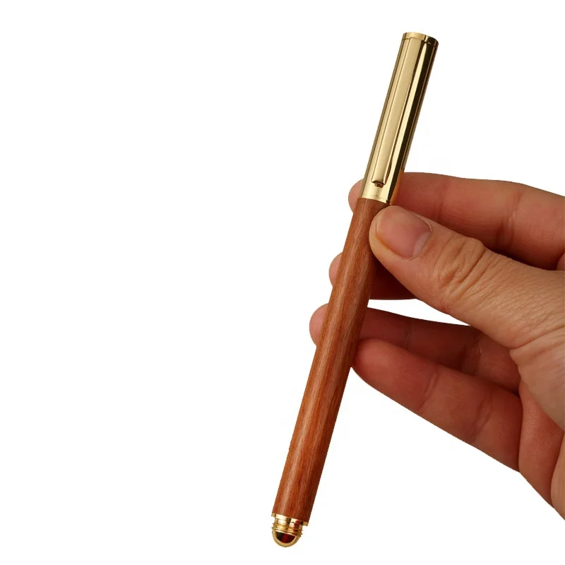 Handmade DIY Wooden Crafts pens Wood Brass Pen Metal Luxury Business Custom Logo Gift Ballpoint Pen