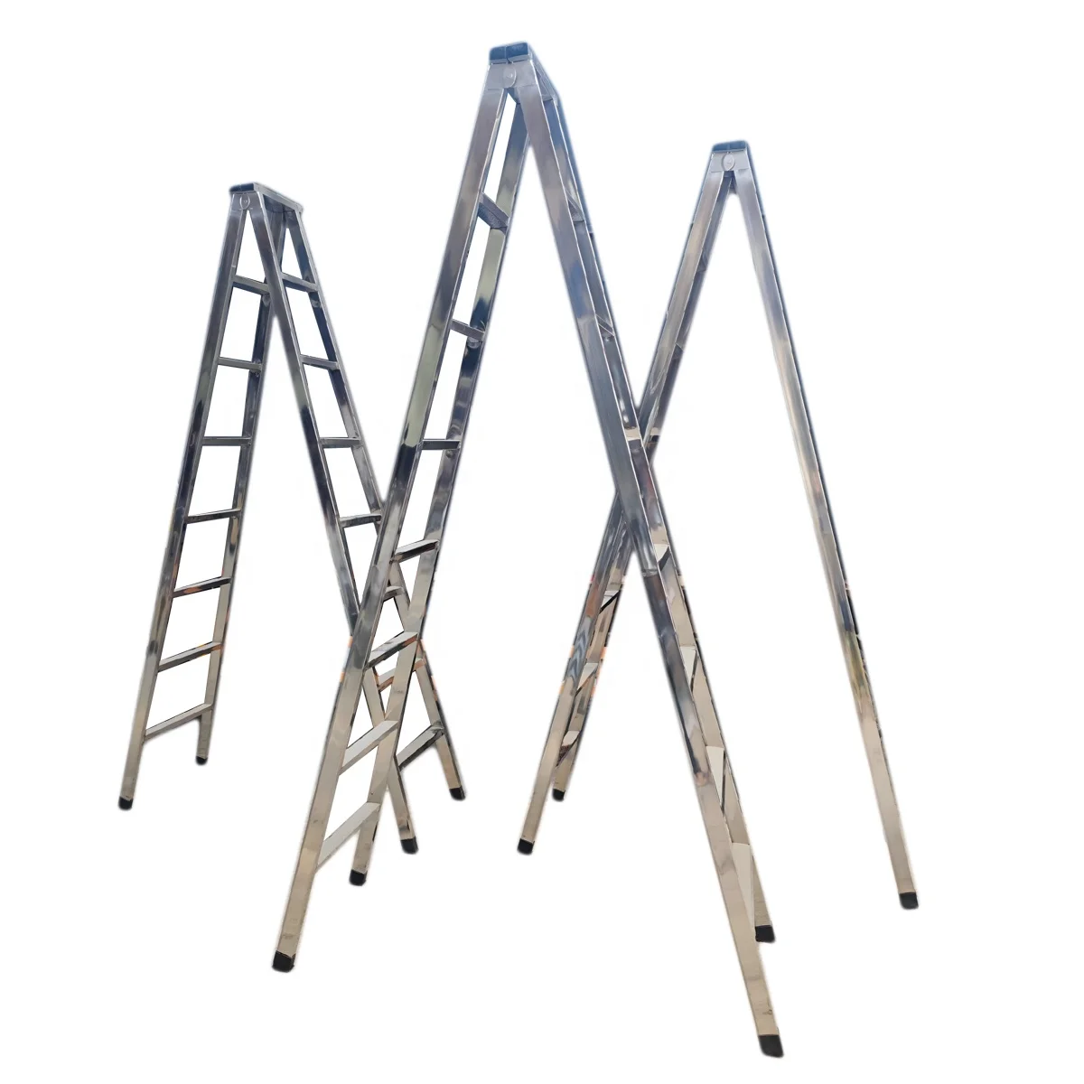 Heavy duty Stainless Steel 3 5 8 steps Folding Boat Ladder portable foldable ladders For Indoor Outdoor use