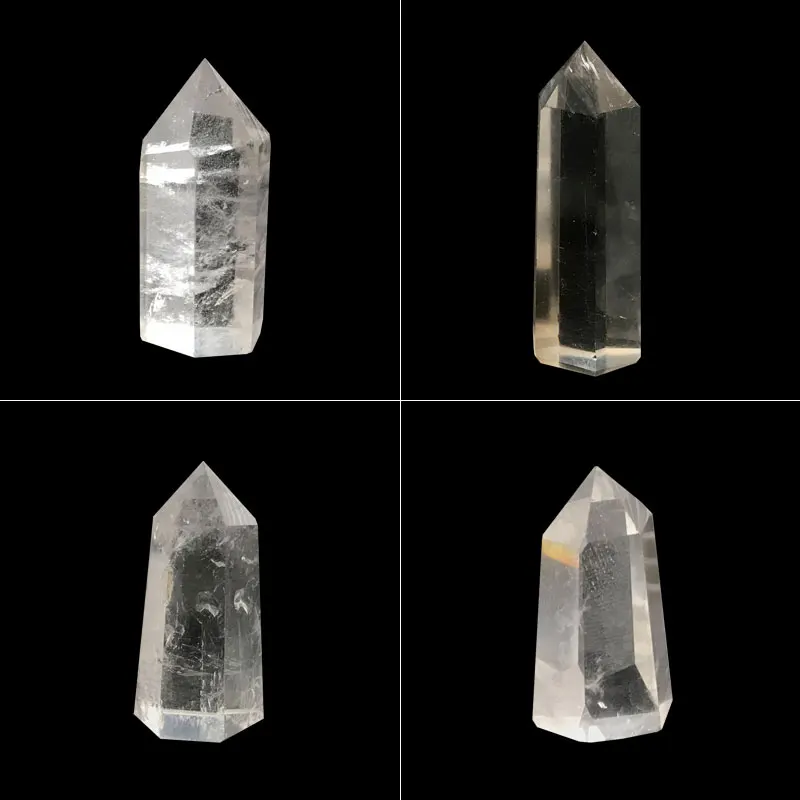 Natural  Gemstone Angel Aura Clear Healing Crystals Points Obelisk Clear Quartz Crystal Wands  for Mother Day Gift
