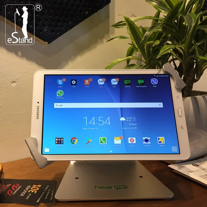 eStand 24012Q rotating diagonal anti-theft lockable display universal stand for 7-10.5 inch tablet PC