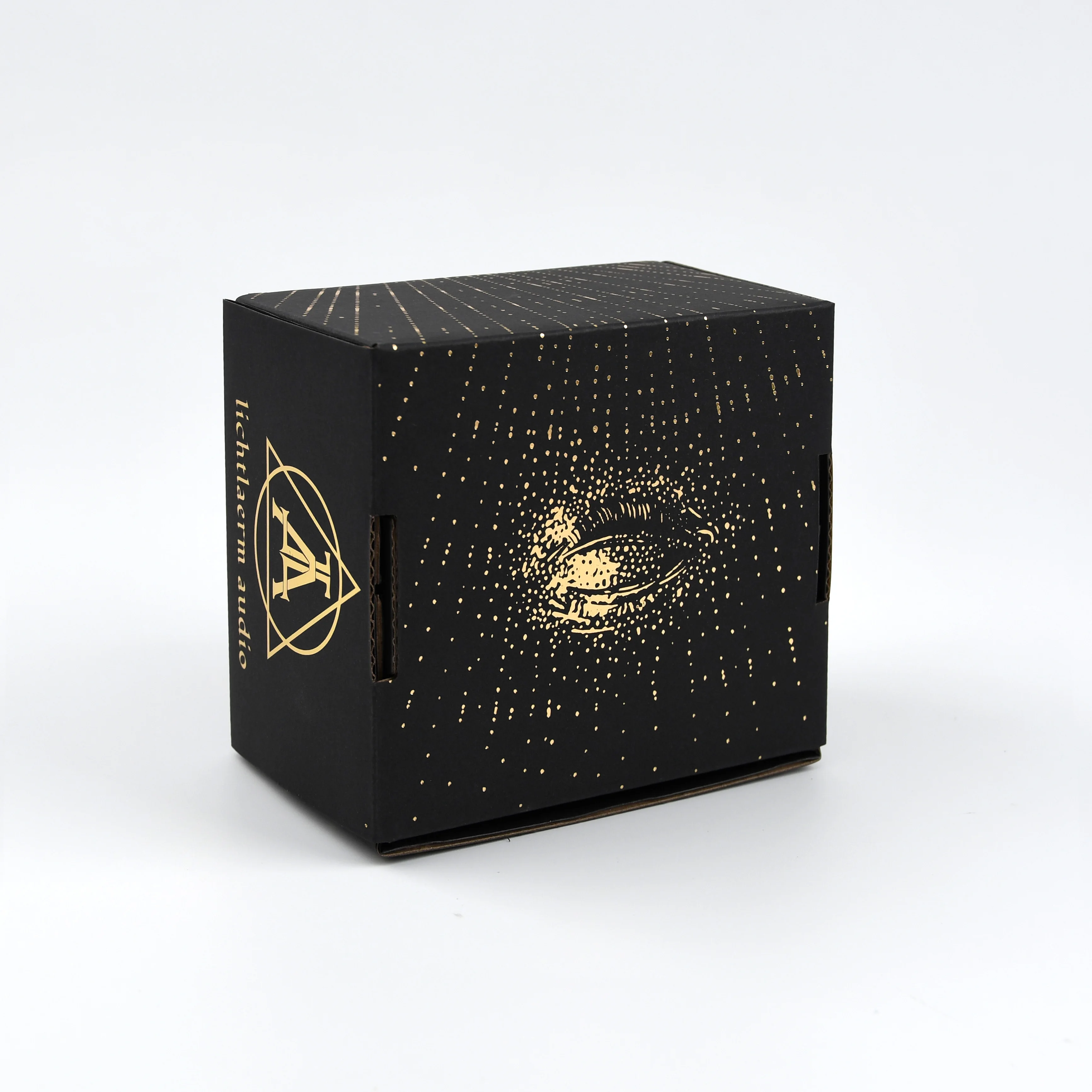 Custom biodegradable recyclable black paper packaging corrugated mailer box for apparel