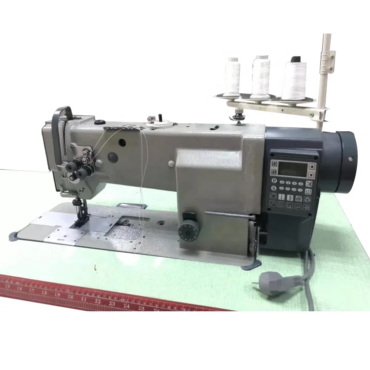 New Automatic Long Arm 2-needle Computerized Compound Feed Industrial Lockstitch Sewing Machine