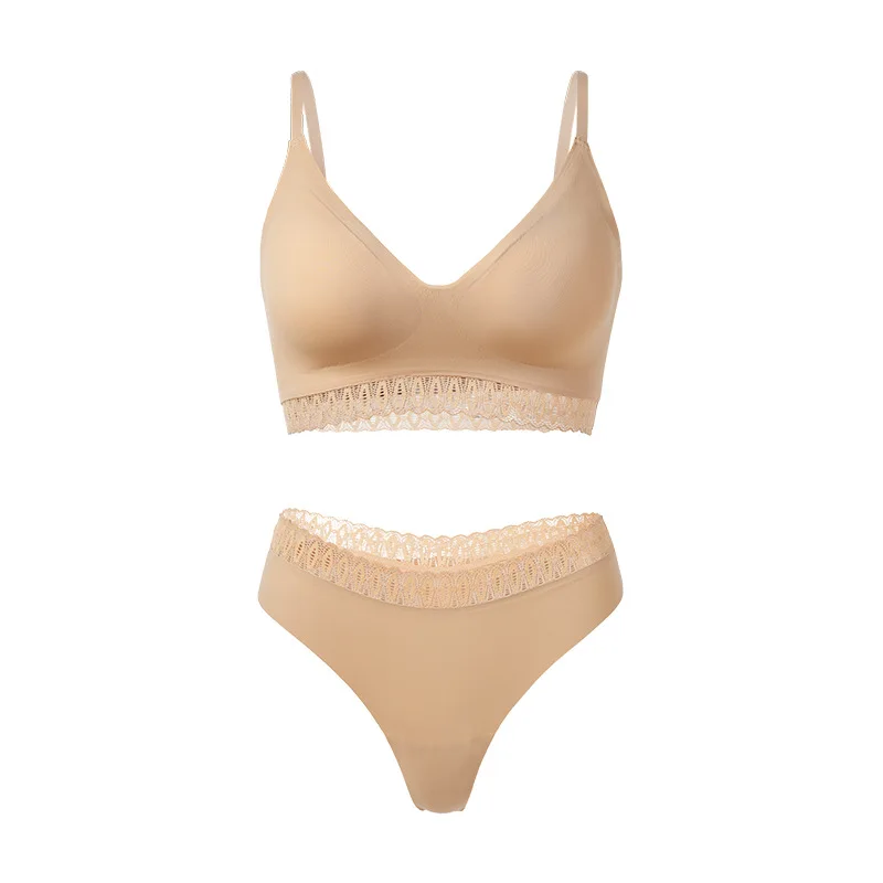 seamless women wireless bra and panty set