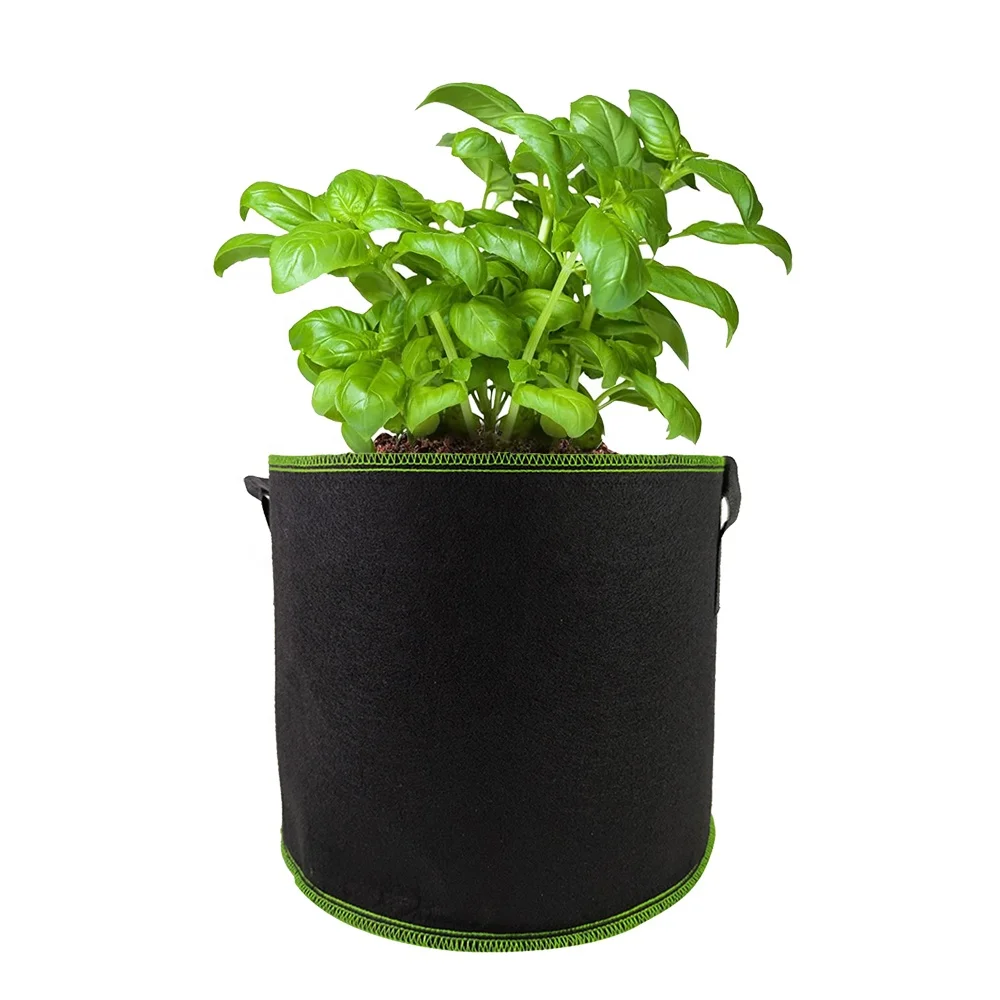 1 3 5 7 10 gallon tomato growing bag plant fabric pot with customized logo and color made in China supplier
