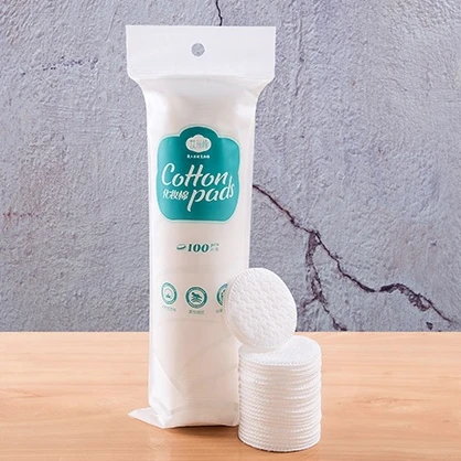 OEM Brand high quality absorbency disposable round natural skin close soft facial cosmetic cotton pads Disposable makeup remove