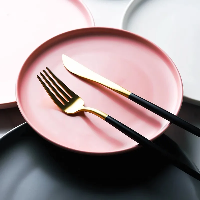 wholesale microwave oven safety custom logo matte glaze nordic porcelain party restaurant wedding plates for food