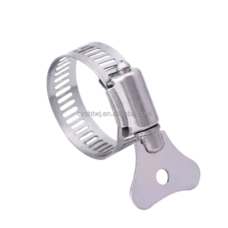 Hengtuo 201 304 Stainless Steel 12.7mm Taiwan Style Gas Pipe Mini Clamp with Iron Handle Factory Wholesale Price Bolts Clamps