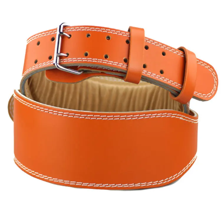 Adjustable Custom Logo Fitness Squat Barbell Exercise Waist Support Gym Leather Weightlifting Belt