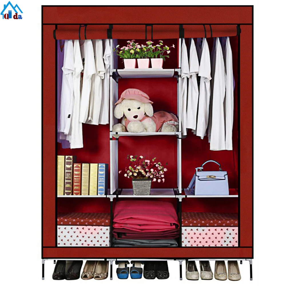 Bedroom Plastic Storage Wardrobe PP Home Diy Portable Closet Easy Assembly High Quality