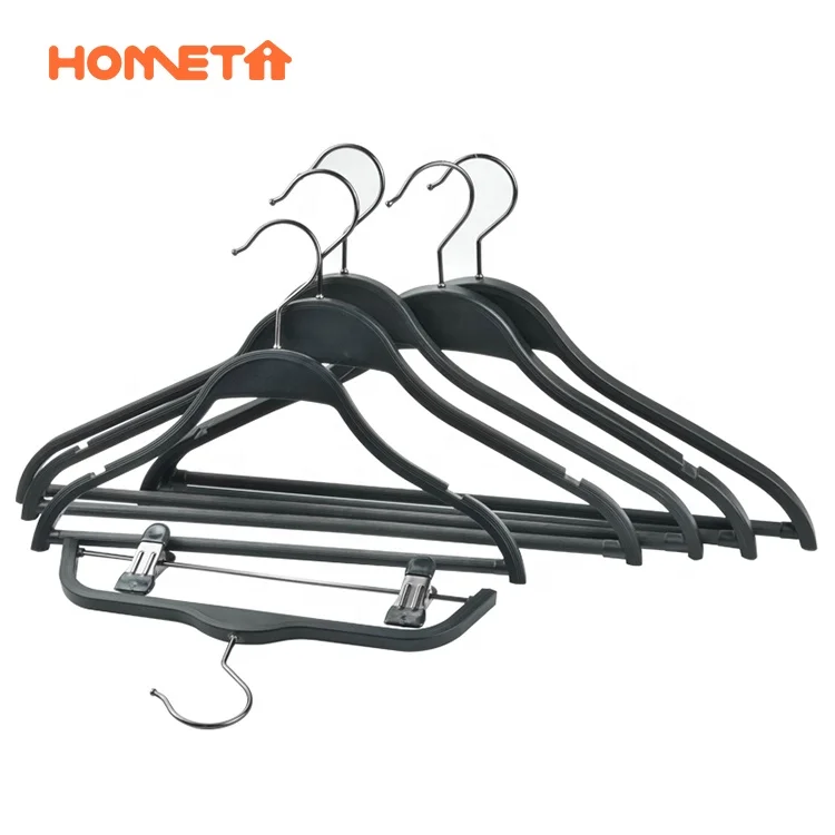 Customized Retail Non Slip Clips Bottom Pant Hanger Recycle Standard Plastic Baby Kids Clips Hangers With Logo