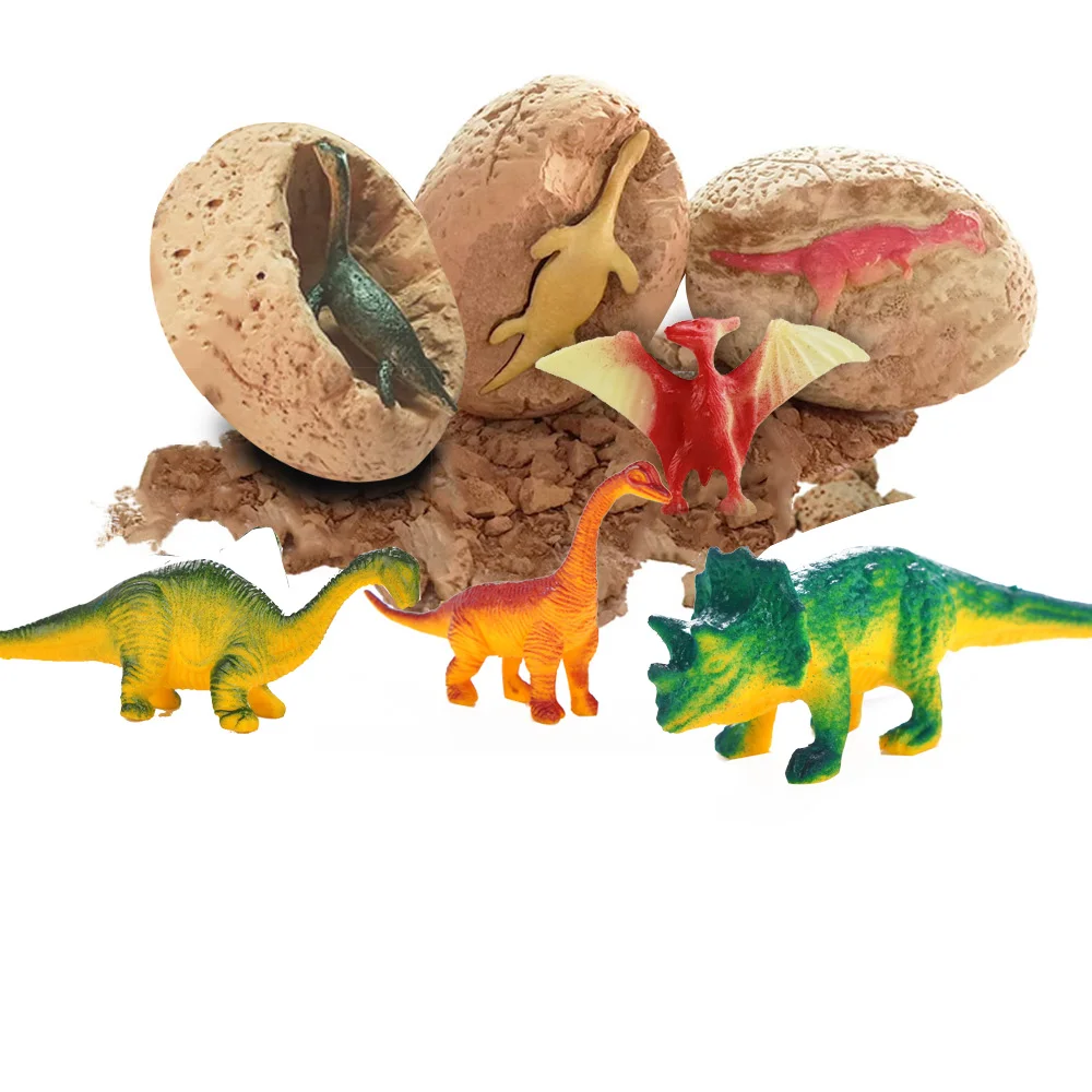 
2021 Amazon hotsale Dino Egg dig toy ,12 assorted Excavation kit dig it out for kids explor the Dino Archaeological toy 