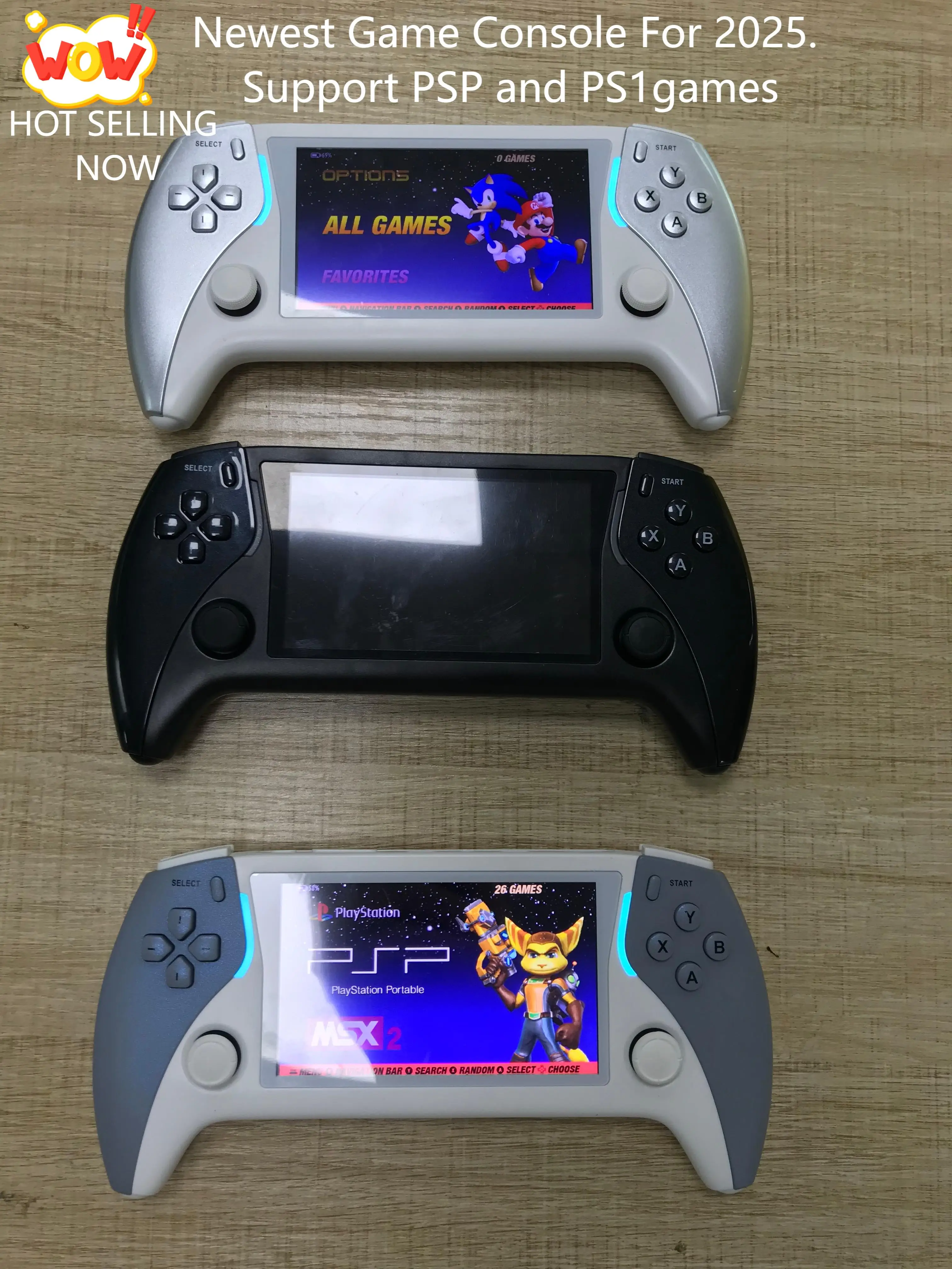 Project X PRO Handheld Game Player RK3326 4.3 Inch Screen 256GB Classic Video Gaming Console For PS1/SFC