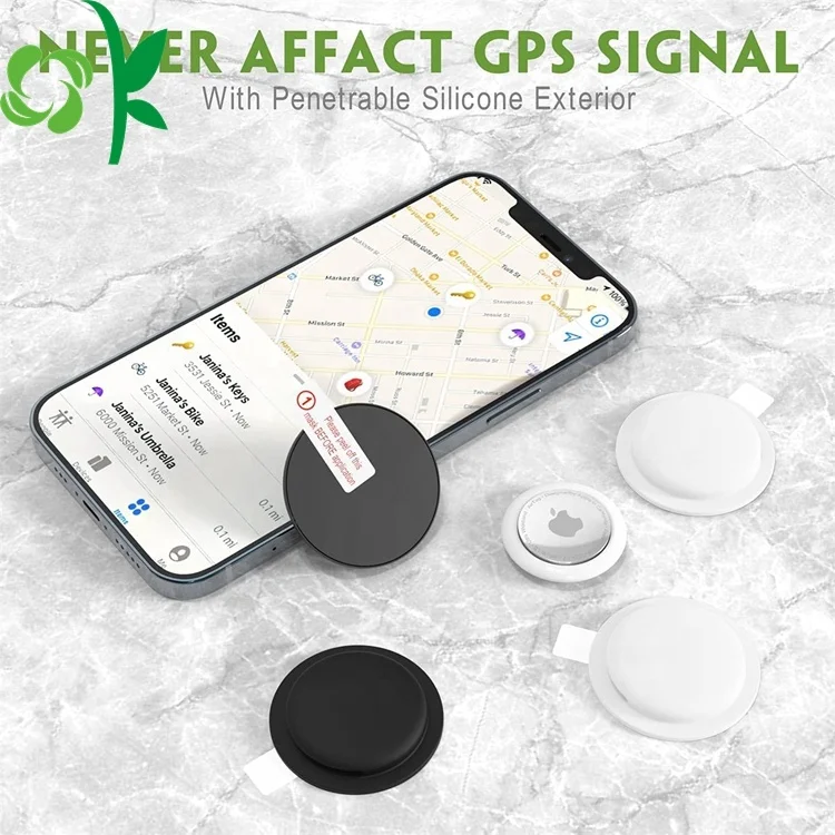 OKSILICONE Solid Color Silicone Case for Air tag Anti Lost Location Finder Soft Protective Cover Sticker Air Tag Cover Case
