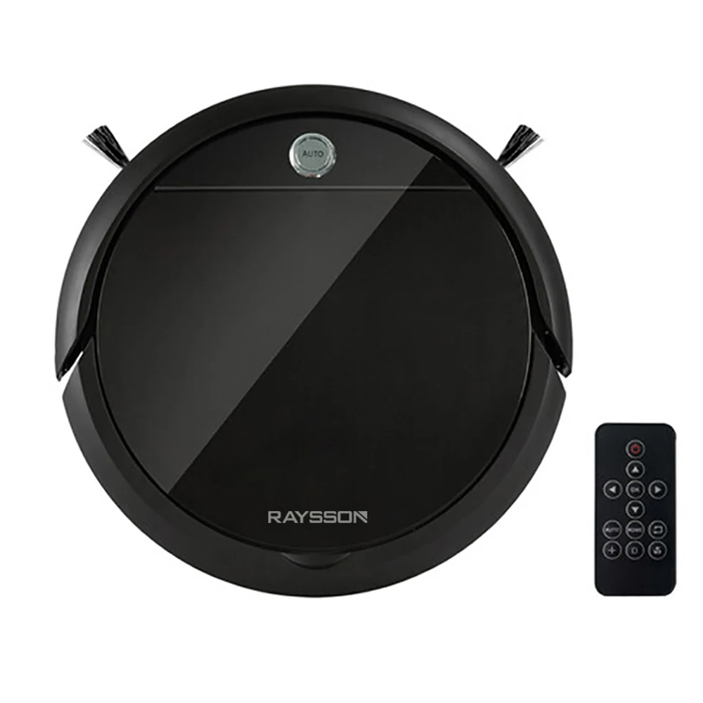 
Black 1000Pa Strong Suction Recharge Station Remote Controller Vacuum Cleaner Robot With Water Tank 