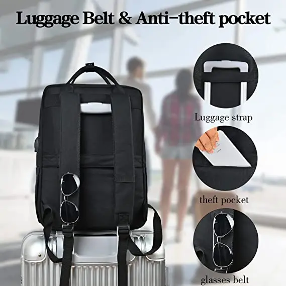 Wholesale Durable Travel Work School College Bookbags Anti Theft Rucksack USB Laptop Students Backpack Men Women