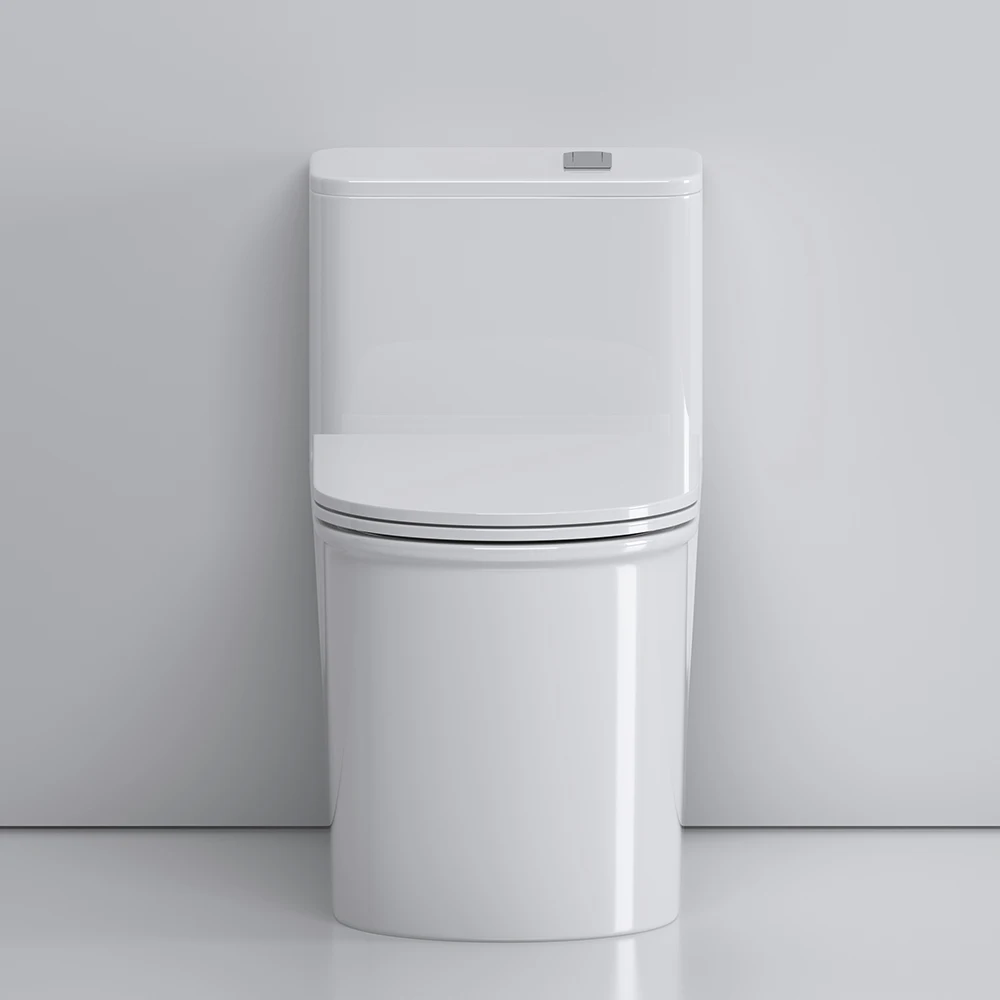 CLASIKAL Modern bathroom white ceramic integrated toilet floor mounted water closet