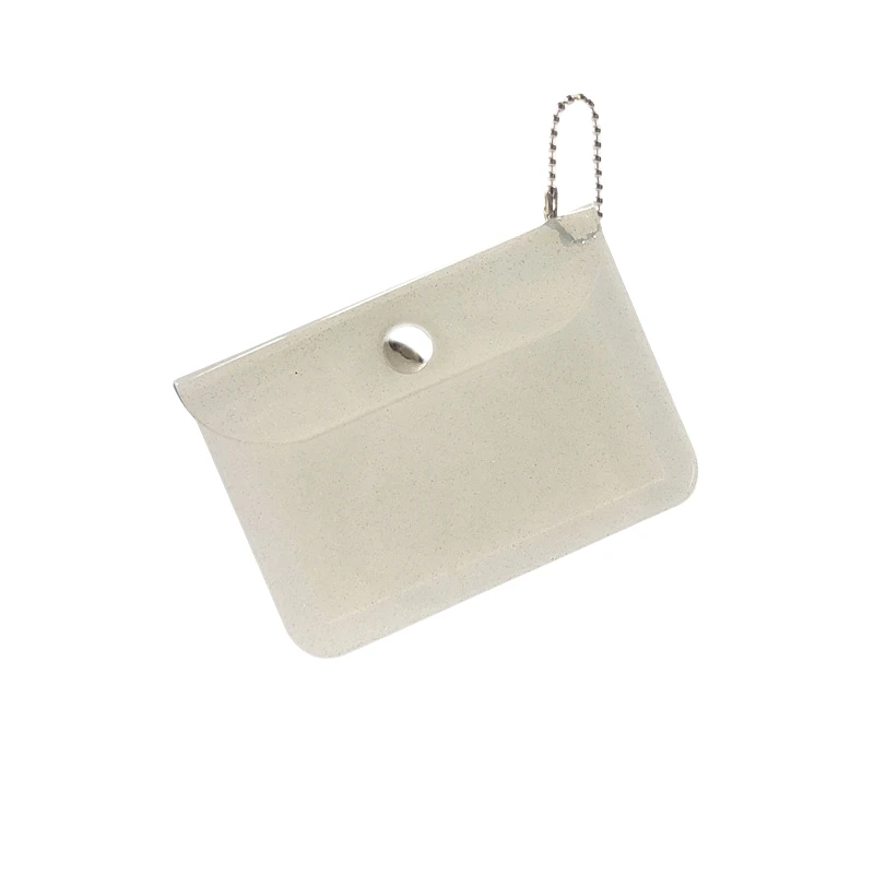 Fashion PVC clear wallet women small keychain transparent waterproof mini coin purse for kids girls