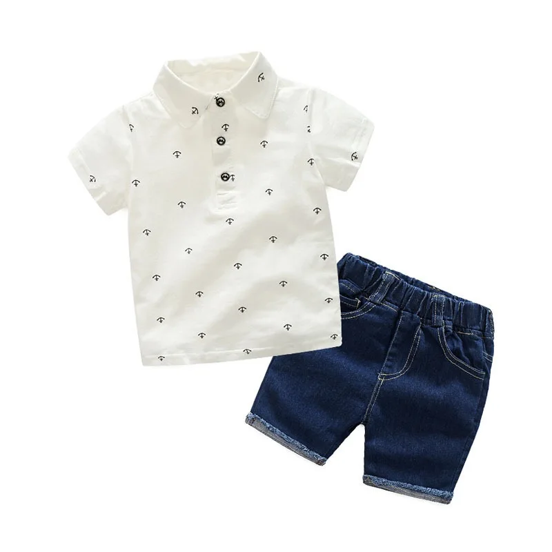 
Wholesale children clothing summer baby boy clothes sets shirts with shorts kids set little baby boys kids summer clothing 