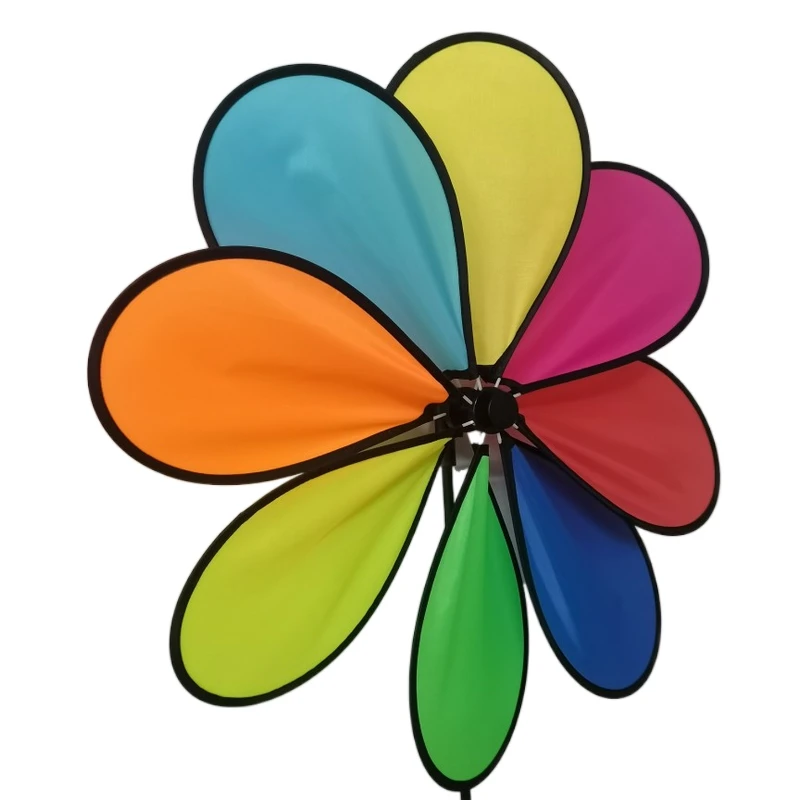 Outdoor Garden Park Pinwheel Decorative Single 8-color Removable Toy Windmill For Kids