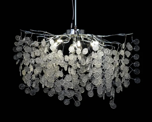 Popular Lamp Warm Light White Home Chandelier Bedroom Hotel Hall Crystal Metal For Wedding Decoration