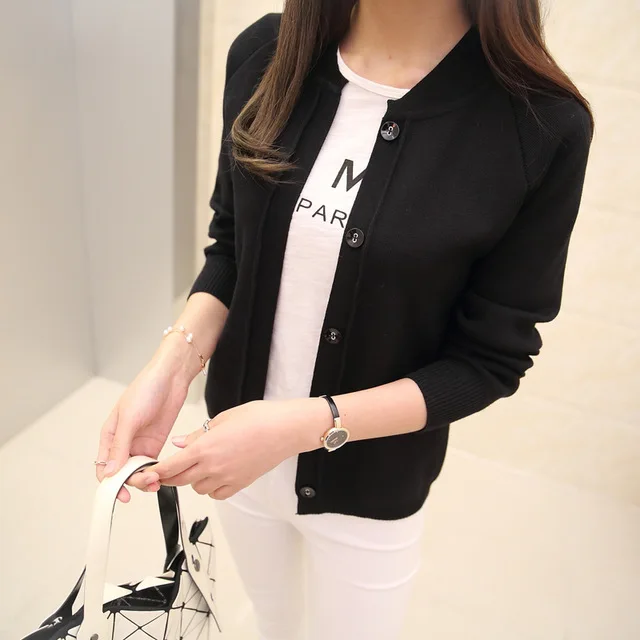 New spring summer female knit cardigan sweater coat short female a little shawl knitted jacket female