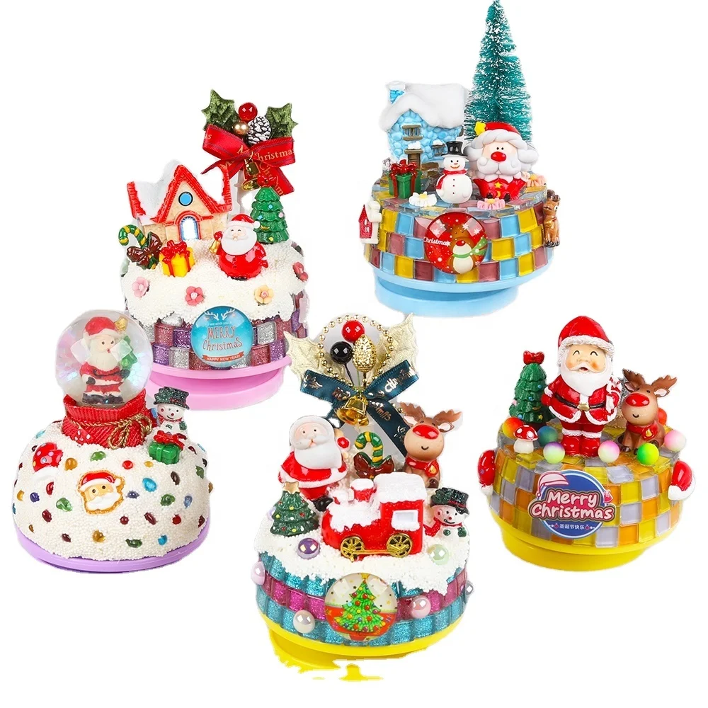Music box Kits diy material package mosaic homemade music box creative gift Christmas gift children handmade