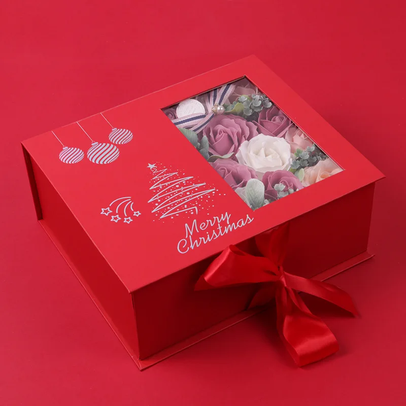 Wholesale Christmas Gift Soap Rose  Flower Gift Box For Friend