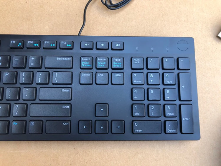 Оригинальная мультимедийная клавиатура Dell Kb216 английская черная проводная Usb