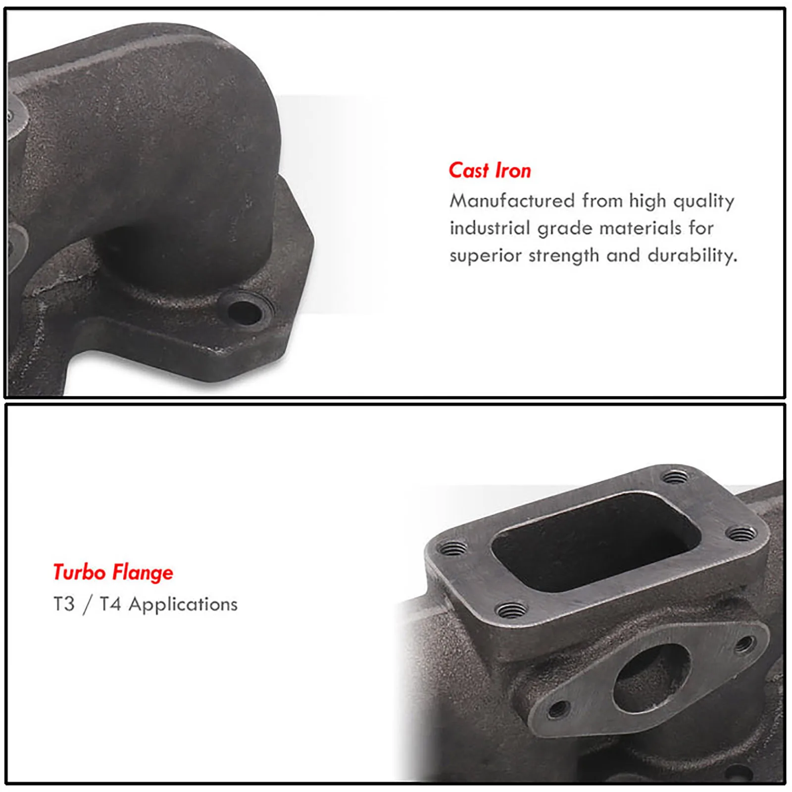 CAST IRON TURBO MANIFOLD EXHAUST FOR HONDA H22A 1992-2001 PRELUDE BB4 BB6