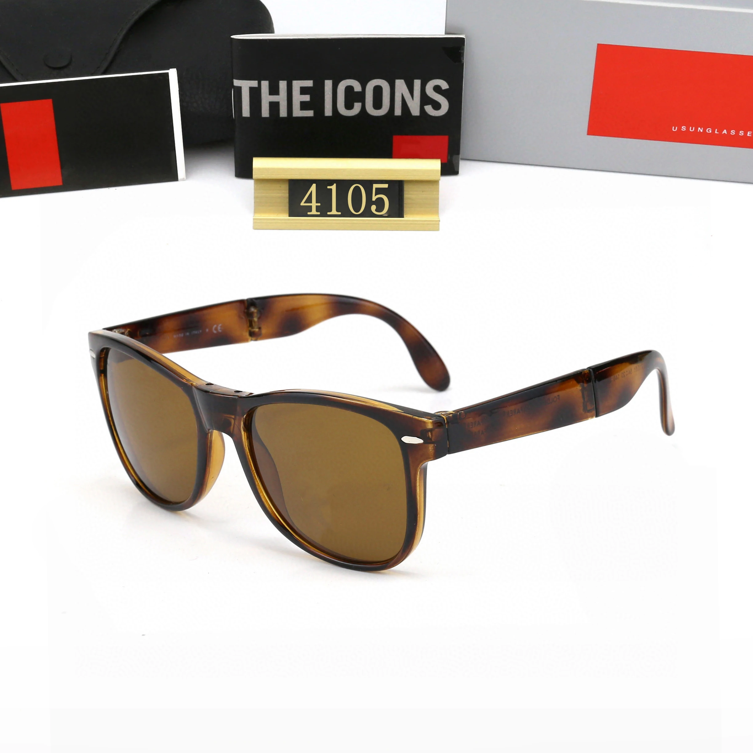 Wholesale mens sunglasses luxury thick frame sunglasses foldable vintage shades retro sunglasses