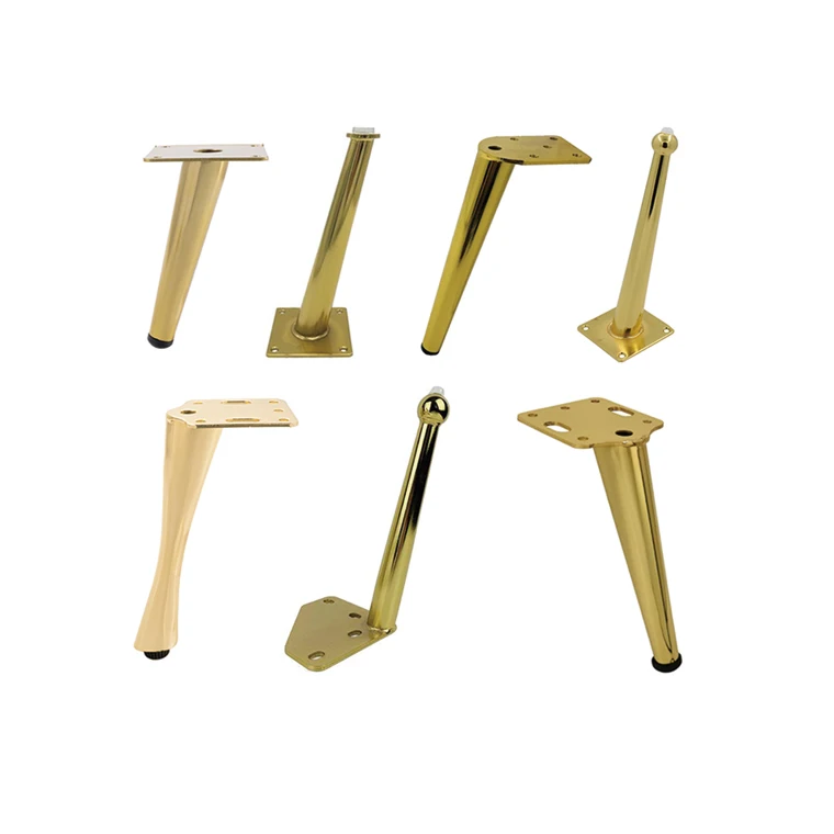 gold modern metal sofa legs feet Tapered iron legs for sofa chair tube furniture legs