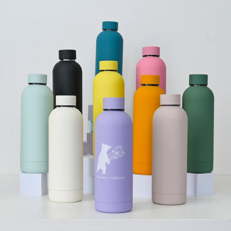 Factory Customized 500ml Vacuum Insulated Thermal Drink Bottle Double Wall Stainless Steel Water Bottle With Custom Logo
