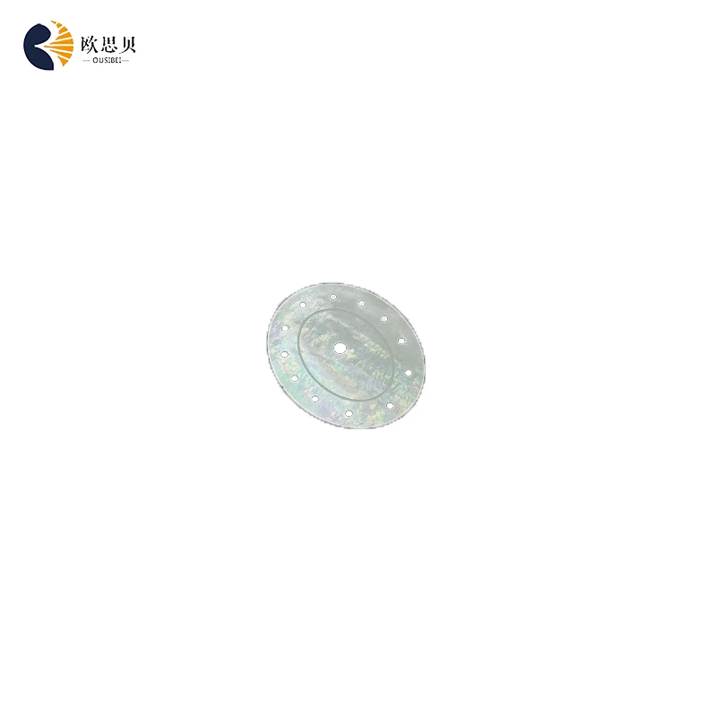 A grade oval MOP white shell pieces with brass or aluminum for watch dial