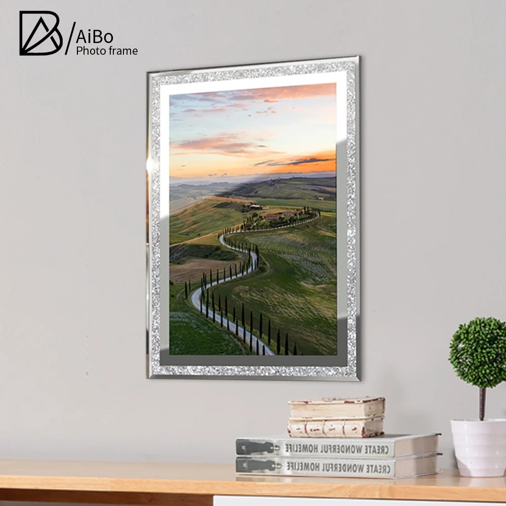 Сертификат деловой лицензии Хрустальная рамка подвесная Стеклянная фоторамка для стола декоративного использования 6 дюймов