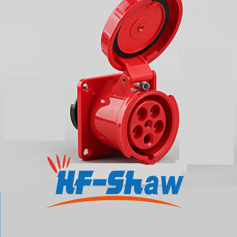 (High Quality)Waterproof Electrical 16A/32A Industry Socket/Plug,AC Power Socket With Panel Mount waterproof connector wi