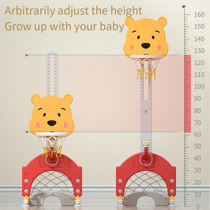 Adjustable Height from 45' to 60' Easy Score Set for Kids Boys Girls Indoor Outdoor Play 5 in 1 Plastic Basketball Stand