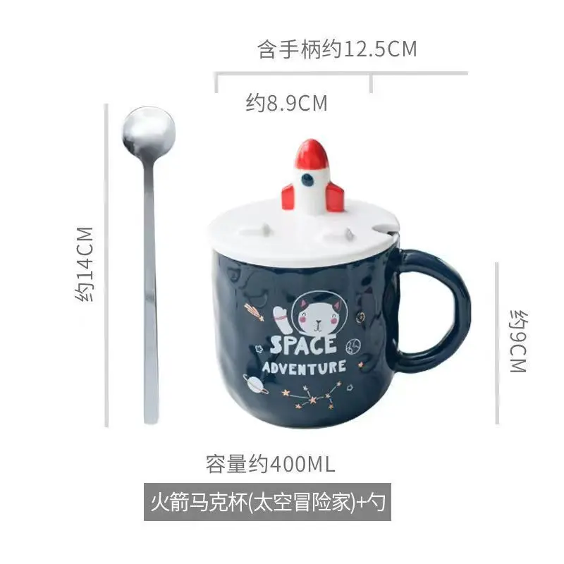 Custom wholesale 2024 new arrival astronaut planet ceramic mug creative design coffee mug for holiday gifts