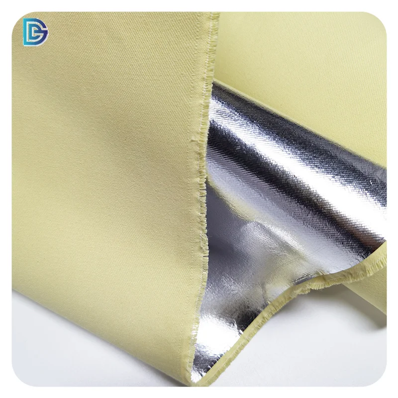Coated Flame Retardant Fabrics Cheap Price Aluminized Aramid Fabric Heat Resistant Fabric For Metal Smelting