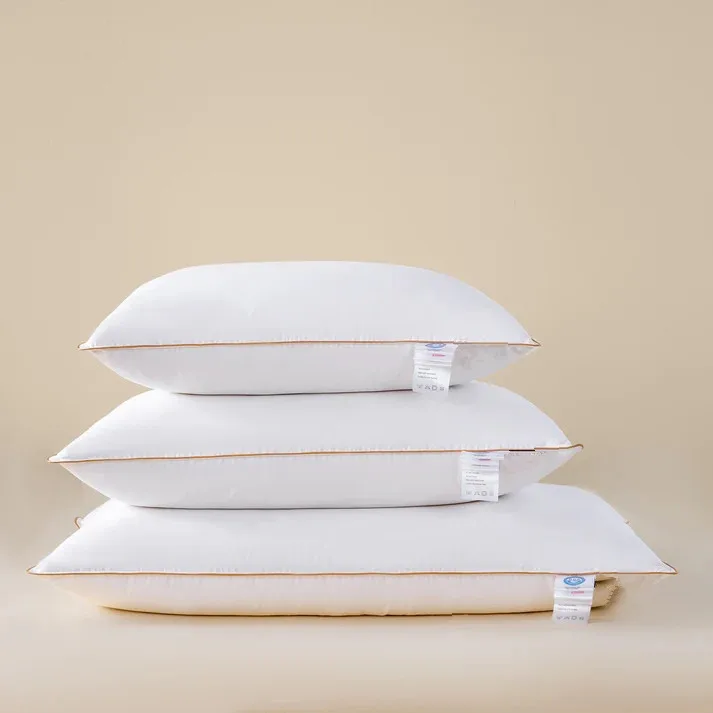 Que home hotel feather filling pillow insert top seller wholesale OEM/ODM luxury goose duck  down pillow cushion neck pillow