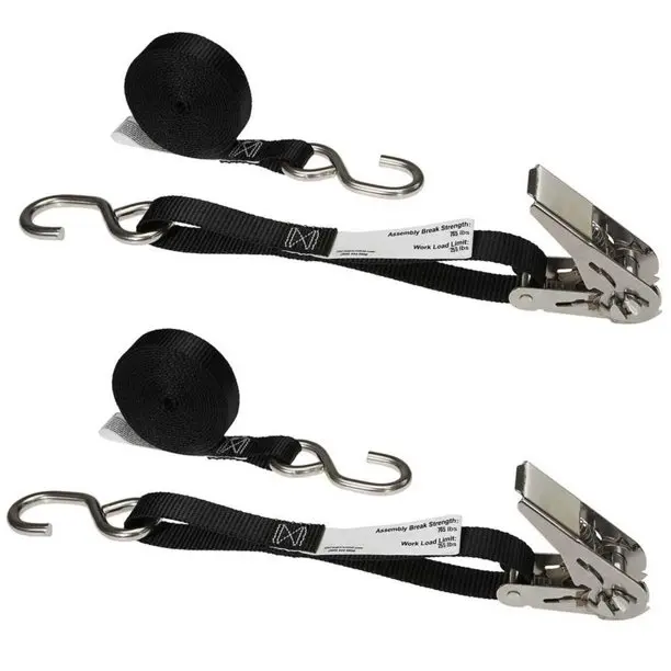 Customized Manufacture Directly Ratchet Tie Down Strap With S Hook Motorcycle Tie Down Straps