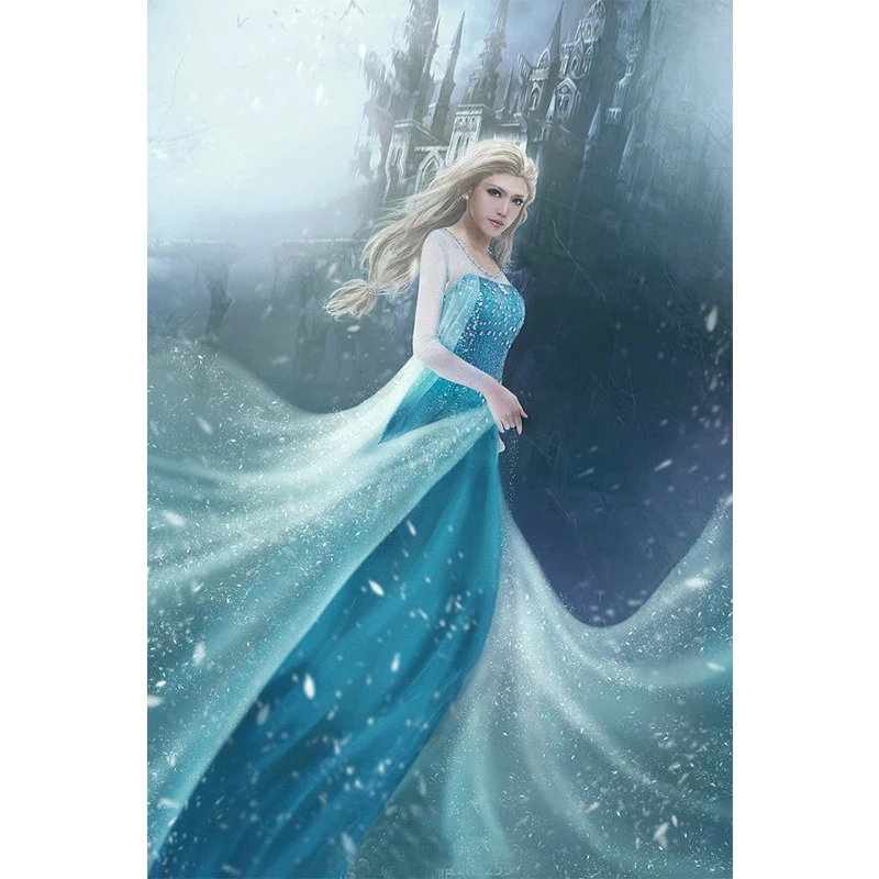 Elsa Princess Children Halloween Cosplay Fancy Party Up Anna Elsa Costume Girls Dress