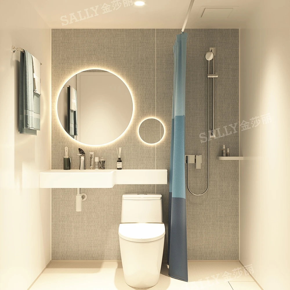 
SALLY All In One Prefabricated Bathroom House Prefab Modular Bathroom Pods Container House All Type Receipt Shower Cabin 